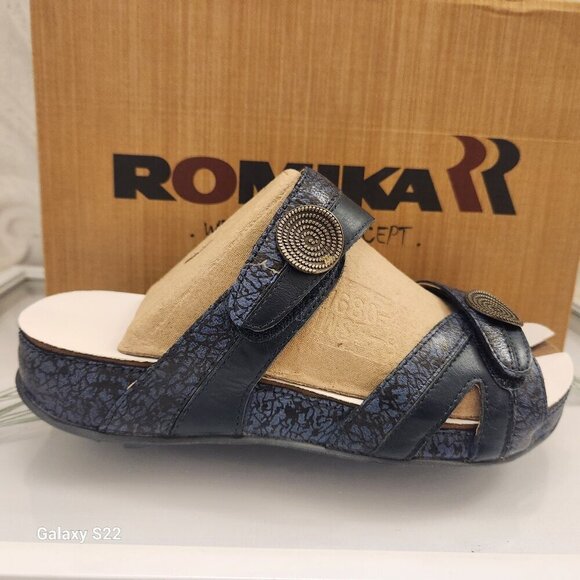 Romika Women's, Fidschi 22 Sandals. Azur Blue. NIB. Size EU 37/US 6-6.5 - Picture 1 of 10